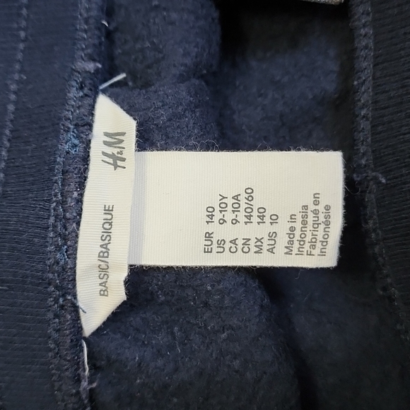 H&M Basics Dark Blue Heart Sweatpants - Picture 4 of 5